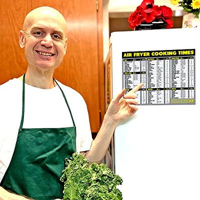 Air Fryer Accessories Cooking Times Cheat Sheet Kitchen Conversion Chart  Fridge Magnet Guide Big Text 9”x10” Kitchen Gift Recipe Cookbook 90 Foods