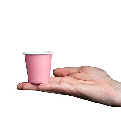 Comfy Package Small Paper Cups 3 Oz Pink Disposable Cups for