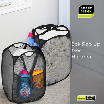 HOMEST 2 Pack XL Nylon Laundry Bag with Strap, Machine Washable Large Dirty Clothes Organizer, Easy Fit A Laundry Hamper or