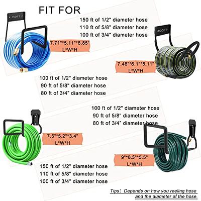 Garden Metal Hose Holder - Hose Hanger Wall Mount Heavy Duty Water Hose  Holder Holds Up to 100-125Ft for Outside Garden Hose, Expandable Hose, Hose  Reel, Water Hose, Flexable Hose(Round) - Yahoo