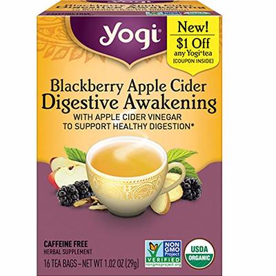 Yogi Tea Blackberry Apple Cider Digestive Awakening Tea - 16 Tea