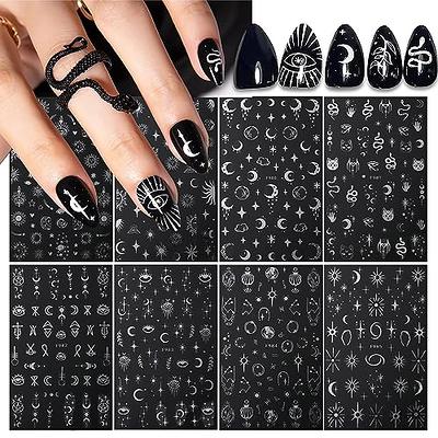 FUTVART Nail Art Stickers Figure Face Nail Decals Water Transfer Nail  Stickers for Nail Art Design Nail Decoration for Women Girls with Tweezers  (12 Sheets) | Christmas nail stickers, Graffiti nails, Nail stickers