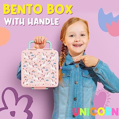 Fimibuke Bento Lunch Box for Kids - Leak Proof Toddler Bento Box with 4  Compartments BPA Free