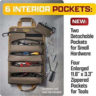  The Ryker Bag Tool Organizers - Small Tool Bag W/Detachable  Pouches, Heavy Duty Roll Up Tool Bag Organizer : 6 Tool Pouches - Gifts for  Dad Tool Roll Organizer For Mechanic