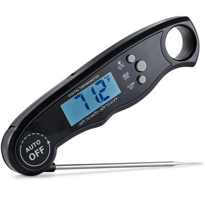 BRAPILOT Digital Meat Thermometer Backlight,Waterproof Instant Read Food  Thermometer for Cooking and Grilling for BBQ Grill Liquids Beef Turkey