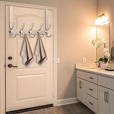 WEBI Over The Door Hook,Over Door Towel Rack,Door Hanger,Door Coat  Hanger,Over The Door Coat Rack,Door Hooks for Hanging Clothes,Back of  Door,White