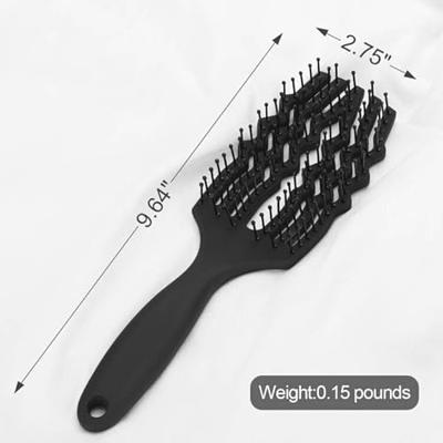 Black Vent Hairbrush 8'; Hard Bristle Brush for Hair Pack of 12; Plastic  Hair Brushes for Women and Men; Hair Brush for Thick Hair; Brushes for Hair