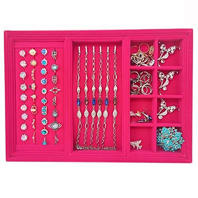 Stratalife Earring Organizer Tray Stud Earring Organizer Stackable Earring  Tray Jewelry Earring Holder Display Drawer Organizer for Earrings Stud