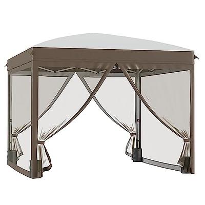  Kaen 10x10 Pop Up Canopy with Adjustable Height, Waterproof  and UV-Resistant Shelter, 10x10 FT Pop Up Canopy with 4 Side Walls Instant  Shade Canopy Tent for Outdoor Events, Camping and