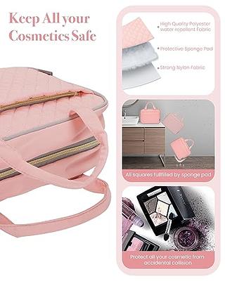 NISHEL Travel Toiletry Bag for Women Large Capacity, Travel Essentials  Organizer, Hanging Makeup Case for Accessories, Cosmetics, Toiletries, Pink