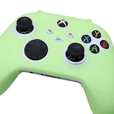 RALAN Controller Skin for PS4，Silicone Cover Glow in Dark Protective Case  for PS4/slim/PS4 Pro Dualshock 4 Controller.+ 8 Glow Thumb caps and Back