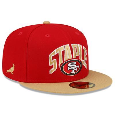 Men's New Era Stone/Scarlet San Francisco 49ers 2023 NFL Draft on Stage 59FIFTY Fitted Hat