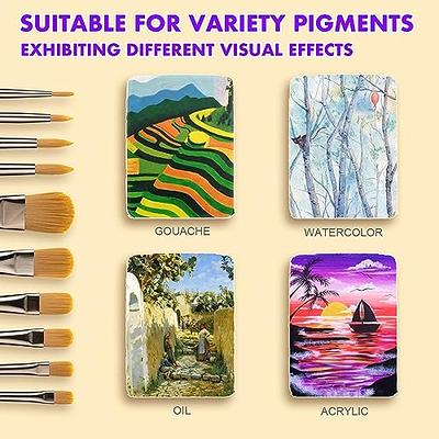 Art Paint Brushes for Acrylic Painting Watercolor Oil Gouache - Body and  Face Paint Brushes for Adults Kids. Best Artist Paint Brush Set of 7 pcs