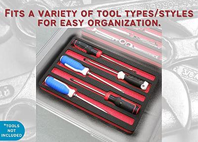 Tool Drawer Organizer Pliers Holder Insert Orange and Black Foam Tray 3  Pockets