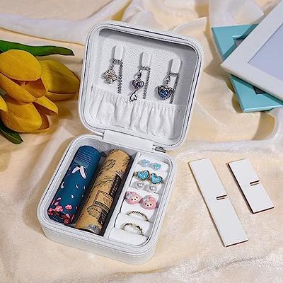 Mini Jewelry Travel Case,Small Travel Jewelry Organizer, Portable Jewelry  Box Travel Mini Storage Organizer Portable Display Storage Box For Rings