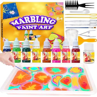 Arts and Crafts for Kids Ages 6-8 8-12, Water Marbling Paint Crafts for  Girls, Art Supplies for Kids 5 6 7 8 9 10 11 12 Year Old Girl Birthday
