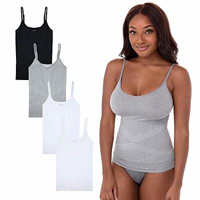 2pcs Women's Simple Shapewear Dress, Plus Size Solid Deep V Neck Seamless  Tummy Control Slimming Full Slips