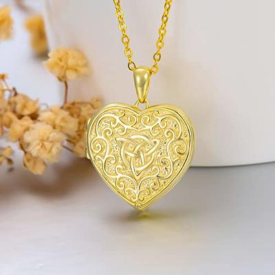 Locket Necklaces: Monogram Trio, Gold, Oval, Gray by Shutterfly