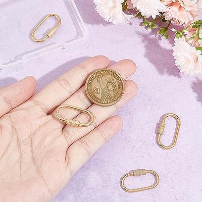 SUNNYCLUE 1 Box 6Pcs 3 Sizes Brass Oval Key Rings Spring Gate Ring 18k Gold  Keychain Carabiner Lock Clasps Connector Fastener for Jewelry Making  Keychains Bag Purse Handbag Strap Crafting Supplies - Yahoo Shopping