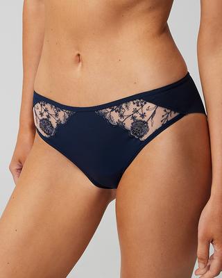 Vanishing Edge Cotton Blend w/Lace Bikini - Soma