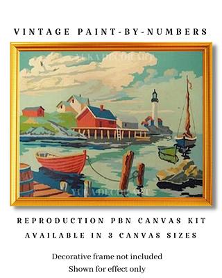 Lighthouse Vintage Style Paint By Number Kit For Adult, Sailing