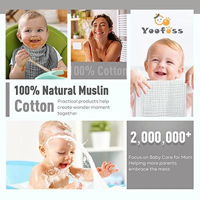 Yoofoss Muslin Burp Cloths for Baby 10 Pack 100% Cotton Baby Washcloths for  Boys Girls Large 20''X10'' Super Soft and Absorbent Gradient Grey - Yahoo  Shopping