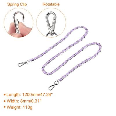 uxcell Purse Chain Strap, 47 Leather Iron Flat Chain Strap Handbag Chains  Purse Straps Shoulder Cross Body Replacement Strap(Purple + Silver) - Yahoo  Shopping