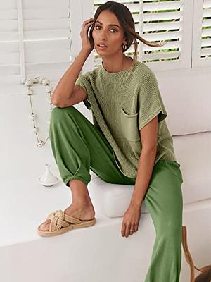Caracilia Womens Pajama Sets Two Piece Sweatsuit Lounge Matching