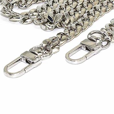 Model Worker DIY Iron Flat Chain Strap Handbag Chains Purse Chain Straps  Shoulder Cross Body Replacement Straps with Metal Buckles (47, Silver) -  Yahoo Shopping