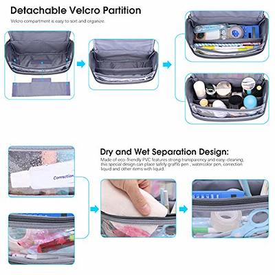 Yonzone Big Capacity Pencil Case Large Pencil Bag Pouch Marker Holder with High Storage Compartments for Office Organizer Pen Case Makeup Bag, Light