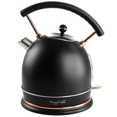 MegaChef 1.8L Half Circle Electric Tea Kettle with Thermostat in White -  1.8 Liter - Yahoo Shopping