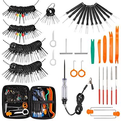 MWBFPAFC 121 PCS Terminal Removal Tool Kit Terminal Ejector Kit Depinning  Key Tool Set Auto Electrical Wiring Crimp Connector Pin Repair Remover Key