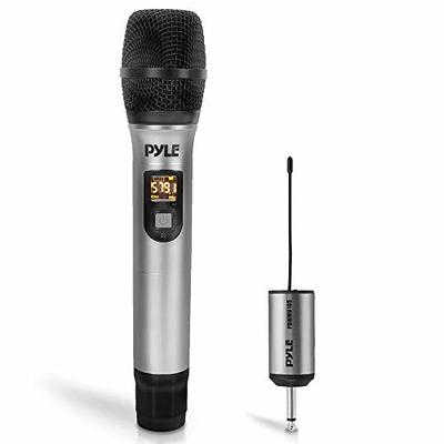 K380S UHF Rechargeable Wireless Microphone Karaoke Mic Dual with Receiver  System Set - Professional Handheld Dynamic Cordless Microphone for Singing