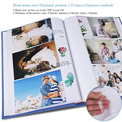 Photo Album 4x6 Photos Hold 402 Pockets with Memo Slip-in Pockets Photo  Book, Leather Cover Picture Albums with Writing Space for Wedding Family