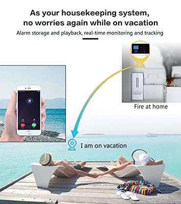 WiFi Door Sensor Alarm: Smart Door Window Sensor with 90db Real-time Alarm,  App Notification,Wireless Door Open Contact Sensor for Home Security  Burglar Alert Compatible with Alexa Google Home (4pack) 