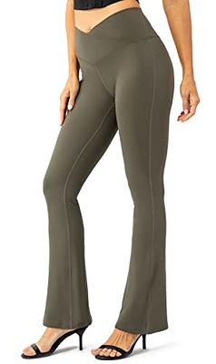 ODODOS Crossover Bootleg Yoga Pants For Women