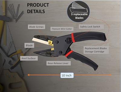 Multipurpose Heavy Duty Scissors All Purpose Utility Industrial Scissors -  6-in-1 Cutter with Safety Lock, Non-slip Handle, and Thread Trimming -  Perfect for Soft Pipe, Fibre, Wood, Iron Wire, Box - Yahoo Shopping