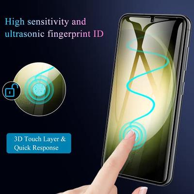 3+2 Pack] 3 Pack Screen Protector For Galaxy S23 Ultra [not Glass] With 2  Pack Glass Camera Lens Protector [upgrade Soft Film] Self-healing,  Fingerprint Reader, Hd Clear, Ultra-thin, Anti Scratch