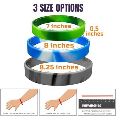 Custom Classic Silicone Wristbands Personalized Rubber Bracelets  Motivation, Events, Gifts, Support, Fundraisers, Awareness, and Causes 