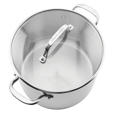 Oxo 9.5 Mira Tri-ply Stainless Steel Skillet With Lid Silver : Target