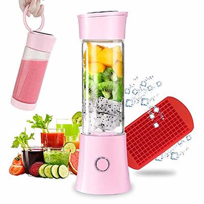 Greecho Portable Blender, One-Handed Drinking Mini Blender for Shakes and Smoothies, 12 oz Personal Blender with Rechargeable USB, Made with BPA-Free