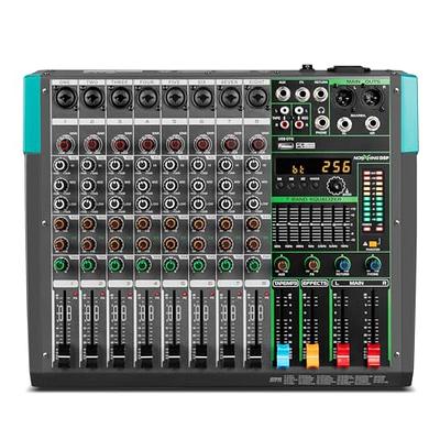 Depusheng PA8 Professional Audio Mixer Sound Board Console Desk System  Interface 8 Channel Digital USB Bluetooth MP3 Computer Input 48V Phantom  Power Built-in 256 Reverb Effect, Black - Yahoo Shopping