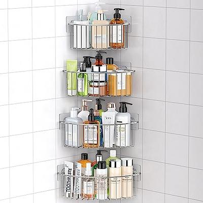 Dyiom Shower Caddy Adhesive Bathroom Shelf Wall Mounted, in Gray-2