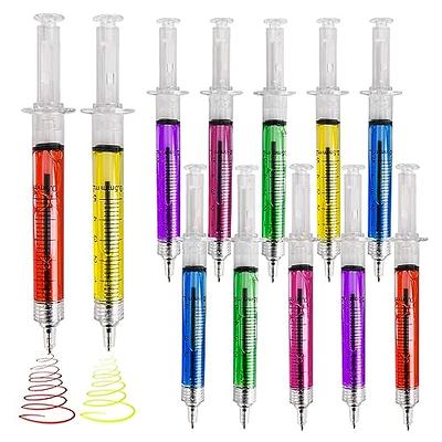 Syringe Pens - (Bulk Pack of 24) Retractable Fun Multi Color Novelty Pen  for Nurses, Nursing Student School Supplies, Birthdays, Stocking Stuffers  and Party Favor Gifts 