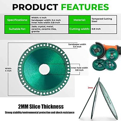 Indestructible Disc for Grinder,Cut Everything in Seconds,4 Cut Off  Wheels,Diamond Metal Cutting Disc for Smooth Cutting, Chamfering, Grinding  of All