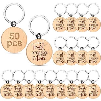 Fumete 50 Pcs Thank You Keychains Bulk Employee Coworkers Staff