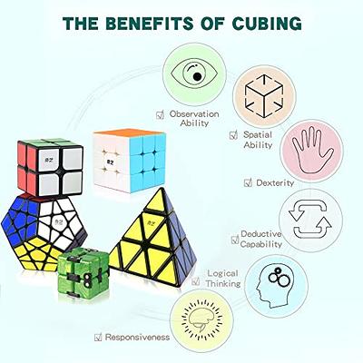 Vdealen Speed Cube Set, Cube Bundle 2x2x2 3x3x3 Pyramid Stickerless Magic  Cube, Smooth Puzzle Cube Toys Gift for Kids & Adults