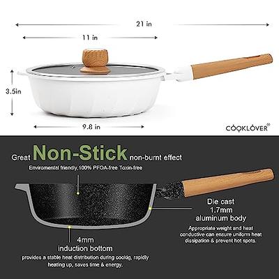 cooklover white color nonstick frying pan