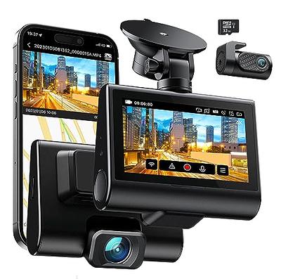 REDTIGER Dash Cam Front and Rear, 4K/2.5K Full HD Dash Camera with 3.18''  LCD Display, Dashcam with Night Vision, G-Sensor, Loop Recording, Vehicle,  Free 32GB Card 