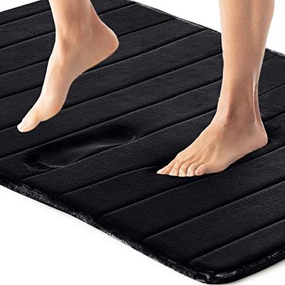 Gorilla Grip Memory Foam Bath Rug, Thick Soft Striped Bathroom Mat